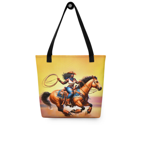 Black Cowgirl Tote Bag